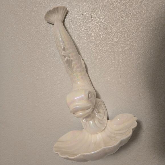 Vintage Ceramic Dragon Fish Dolphin Wall Hanging - Picture 11 of 12